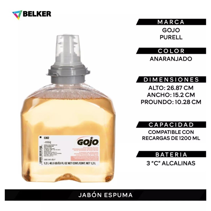 Gojo Jabón En Espuma Premium Antibacterial Gojo (4)