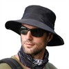 Men Fishing Sun Boonie Hat Wide Brim Outdoor Summer UV