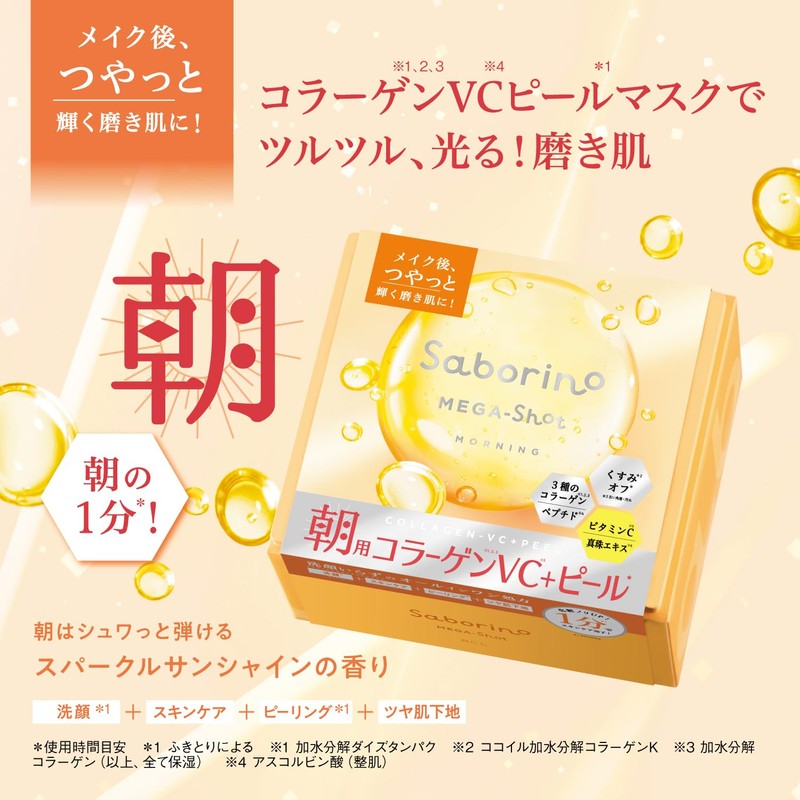 Saborino Mega Shot Morning Glossy Peel Facial Sheet Mask CC