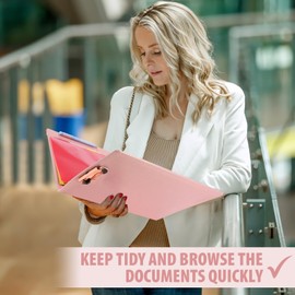 Leather Binder Portfolio with Clipboard 1 Inch, 13" × 11" PU Clipboard Binder with Notepad, 5 Dividers with Pockets, Removable Folder,Labels,Great for School Office(Fit Letter Sized Paper)