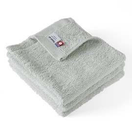 [oruta] Imabari Towel Certified Hand Towel Set of 3 Hotel Air Hot Towels, 13.0 x 13.4 inches (33 x 34 cm), Handkerchief, Made in Japan (Gray)