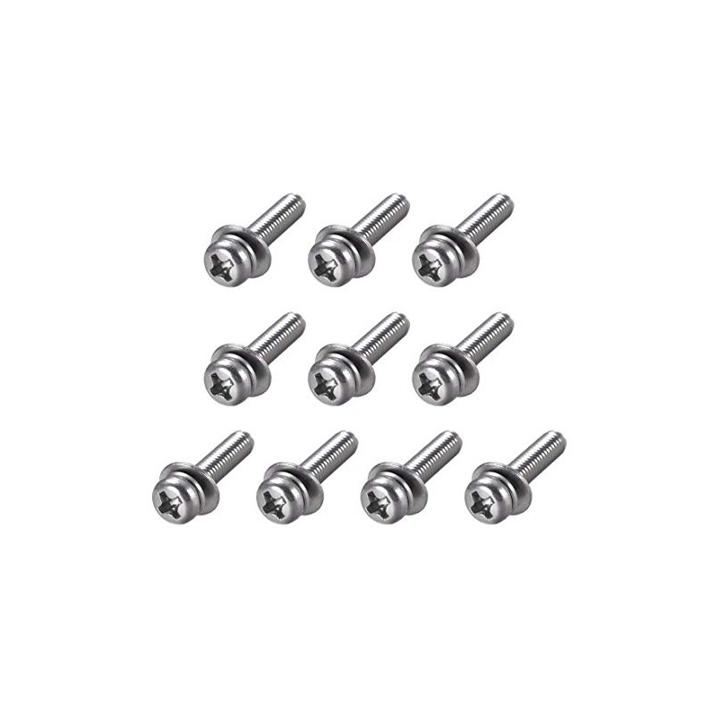 sourcing map M4 x 20mm Stainless Steel Phillips Pan Head