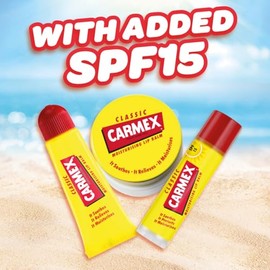 Carmex Carmex Classic Lip Balm Set | SPF 15 | Moisturising, 3-Pack with Tube, Pot and Stick