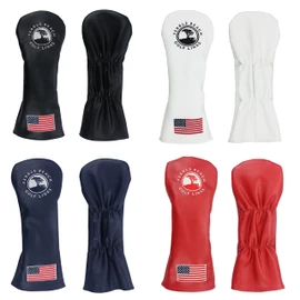 Headcover Golf Cover Driver Cover Wood Cover FW Utility Cover UT with Conversion Doug American Tree Pattern (DR, Black)