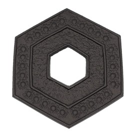 Iwachu 17005 Kamashiki Hexagonal Tortoise Shell Shape, Small, Black, 3.7 x 4.3 inches (9.5 x 11 cm), Nambu Ironware