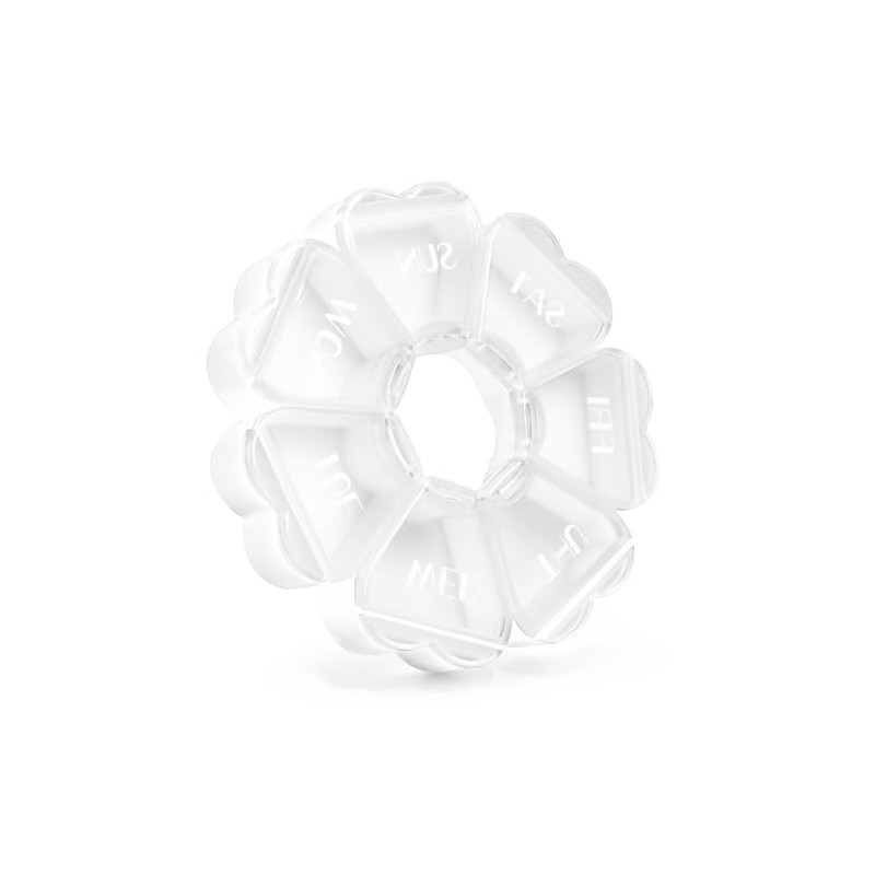 MOLN HYMY Large Weekly Pill Box Organizer 7 Day, Heart