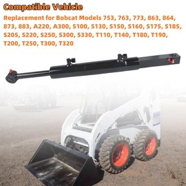 6810611 6805158 Hydraulic Lift Power Quick Tach Cylinder Replacement for Bobcat Models 753 763 773 863 864 873 883 A220 A300 S100 S130 S150 S300 S330 T110 T140 Replace 6810125 7160395 6810350 Mustrod