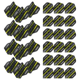 WINMAU Prism Alpha Michael Van Gerwen MvG Black and Green Dart Flights - 10 sets per pack (30 dart flights in total)