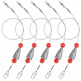 Carolina Rig Fishing Ready Rigs,Bullet Sinker Weight Texas Rig for Worm Hooks Paddle Tail Swimbait Quick Fishing Bass Fishing Lure Set 3/8 1/2 7/10oz Fishing Bass Rig Saltwater Freshwater 14g-5pcs