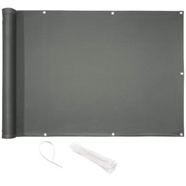 CelinaSun Privacy Screen, Balcony Fence Protector, Polyester (PEs), High-Density Polyethylene (HDPE), Polyrattan with Cable Ties or Wire Rope Plant Pouches