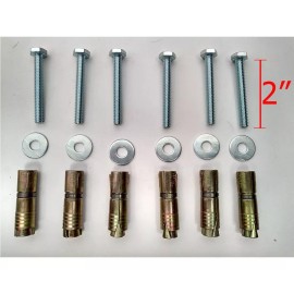 Anclo Kit 6 Taquetes Expansivos De 1/4 + Tornillos + Arandelas