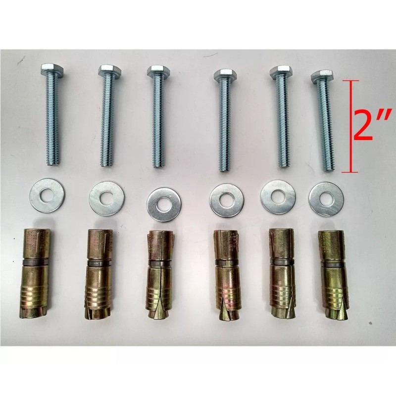 Anclo Kit 6 Taquetes Expansivos De 1/4 + Tornillos +