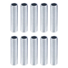 MY MIRONEY M10 Lamp Pipe Nipple Zinc Plated Hollow Lamps Repair Part Replacement Hardware, Pack of 10, 1.57" Long