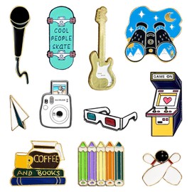 Enamel Pin Badge Brooch Pins Badge Metal Badge Pins Fashionable Accessory for Teenage Girls Suitable for Clothing Bags Jackets DIY Crafts, Alloy Zinc