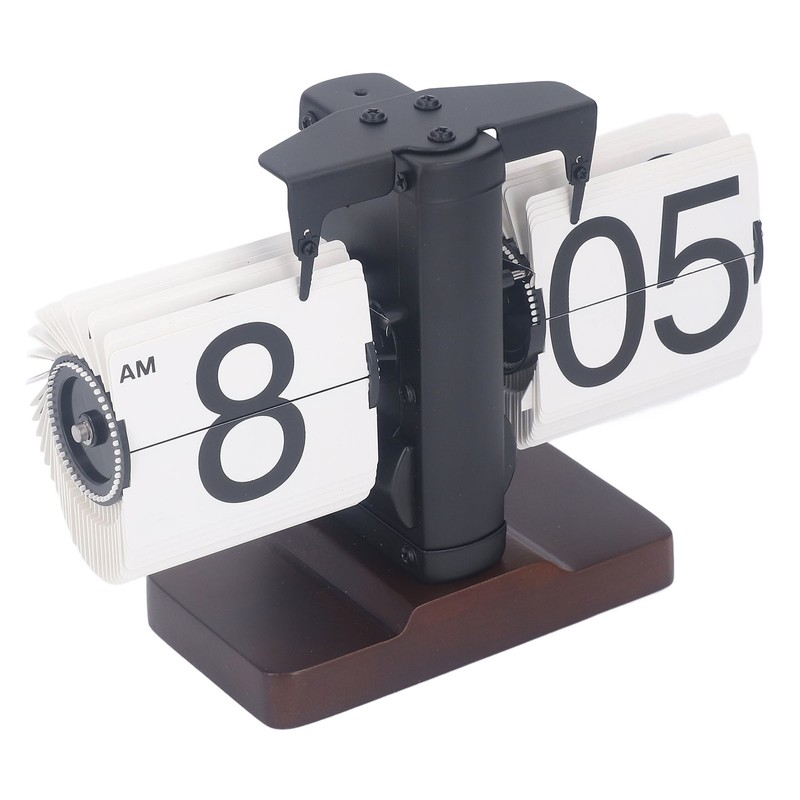 Digital Flip Dоwn Clock Retro Wooden Mechanical Flip Clock Desktop