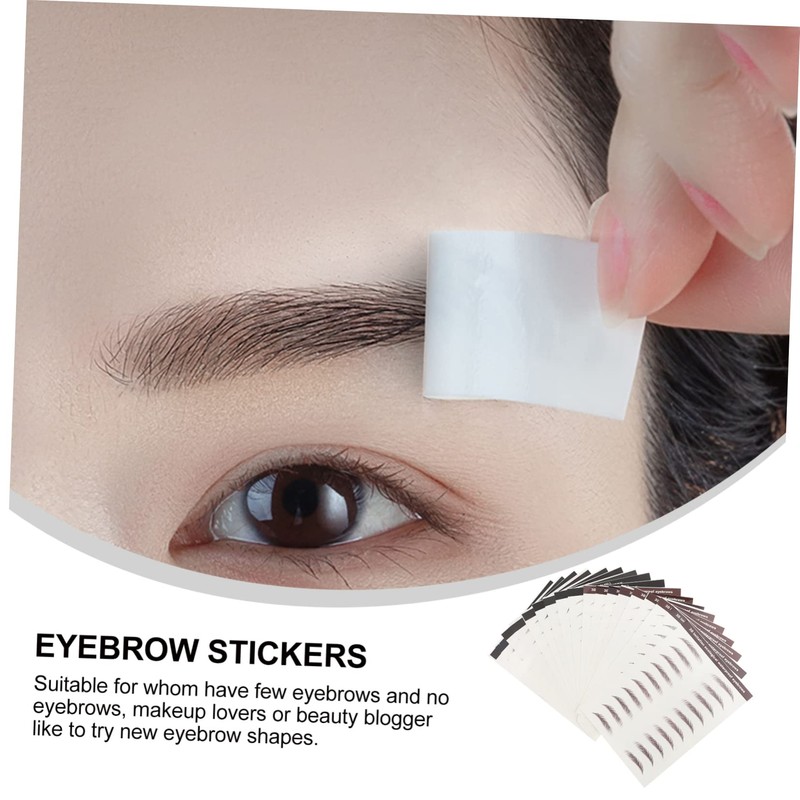 WOONEKY Professional -like Eyebrow Stickers 18pcs Waterproof False Brows for