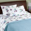 Collections Etc Humming Bird Floral 4-Piece White Sheet Set