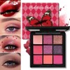 Mini 9 Cool Shade Eyeshadow Palette Black Smokey Matte Glitter
