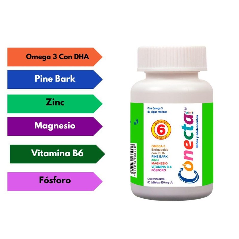Suplemento AlimenticioConecta Junior´s 60 tabletas (450 mg)