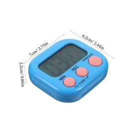 FUNOMOCYA Small Digital Kitchen Timer with Magnetic Back Multifunctional Countdown Timer for Cooking Baking Study and Exercise Compact Design Accurate Seconds and Counting