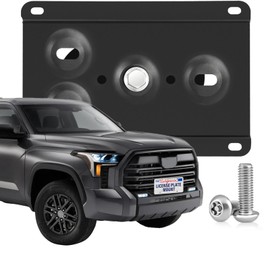 Heavy Duty Front License Plate Frame Compatible with Toyota Tundra 2022-2024 (4th Gen XK70), No Drill Grille Mount, Anti-Theft License Plate Holder, Rust-Proof, Rattle Proof Car Accessories