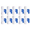 10Pcs Inline Shut Off Ball Valve 3/8in OD Plastic Quick