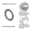 50Pcs External Serrated Shakeproof Washer, M10 Serrated Lock Washers, Stainless
