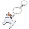 NEWEI Acrylic Cute Jack Russell Terrier Dog Key Chain Keychains