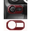 Savadicar Red Carbon Fiber Interior Accessories - Headlight Switch Trim