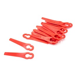 vhbw Blade for Grass Trimmer Compatible with Einhell BG-CT 18 Li, GE-CT 18 Li, RG-CT 18/1 Li, BG-Art 18 Li Cordless Trimmer (Pack of 20, Red) - Replacement Blade