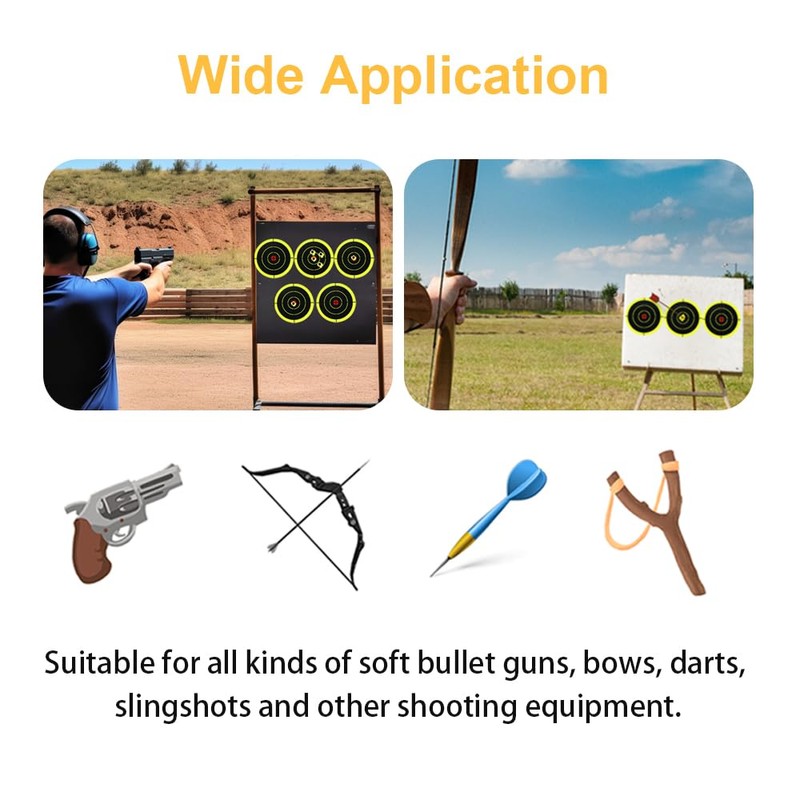 Splatter Targets Stickers, 3-inch Self Adhesive Shooting Targets Paper, 250/roll,