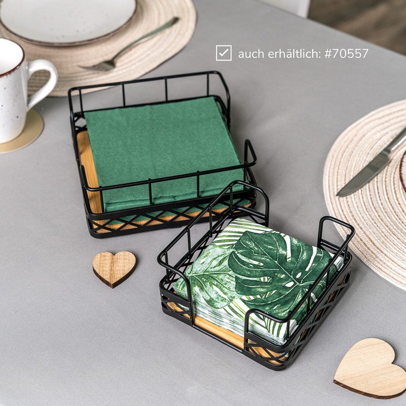 bremermann Napkin Holder for 25 x 25 Napkins Bamboo with