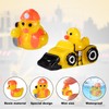 Lyreh 40pcs Mini Resin Ducks, Cute Construction Worker and Bulldozer