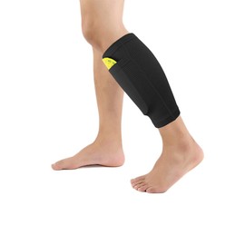 Dokpav Football Shin Guard Socks Sleeves Double Layer Mesh Breathable for Football Games Beginner Elite Athlete Running Jogging - Children Teenagers Boys Girls Men Women- No Shin Pads (Child-Black)