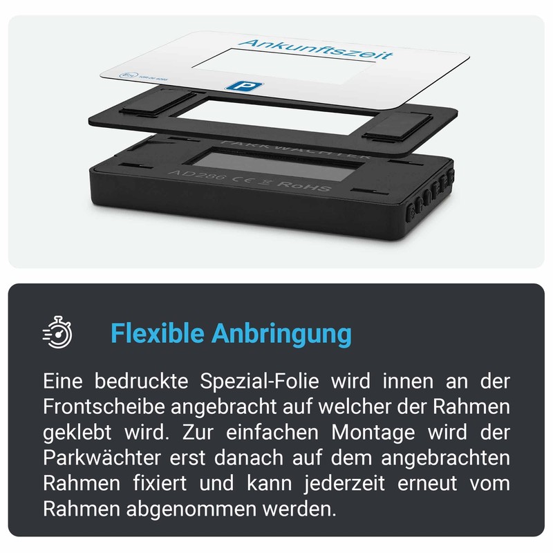 Parkwächter V1 Automatic Parking Disc According to Road Traffic Regulations,