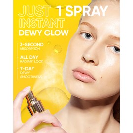 SKINTIFIC Radiance Booster Serum Spray, Hydrating Face Mist with Bifida Ferment & Squalane, Instant Dewy Glow, Soothes Skin, Vegan Skin Care, All In One Mist 3.3 fl oz