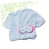 FRCOLOR Bowknot Microfiber Hair Drying Cap for Quick Absorption Lightweight