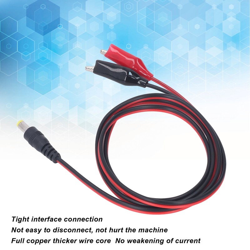 DC to Dual Test Clip Cable Copper Core Electrical Test