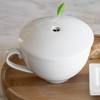 Tea Forte Cafe Cup White Porcelain Tea Cup and Lid,