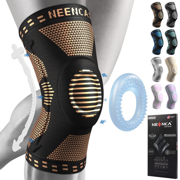 NEENCA Professional Knee Brace, Compression Knee Sleeve with Patella Gel