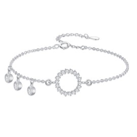 925 Sterling Silver Bracelet for Women Dainty Adjustable Chain Bracelet Minimalist Silver Jewelry Gift for Birthday Anniversary or Daily Wear