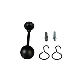 Liedeco Scarf Holder 11 cm Country House Diameter 16 mm Pack of 1 Black