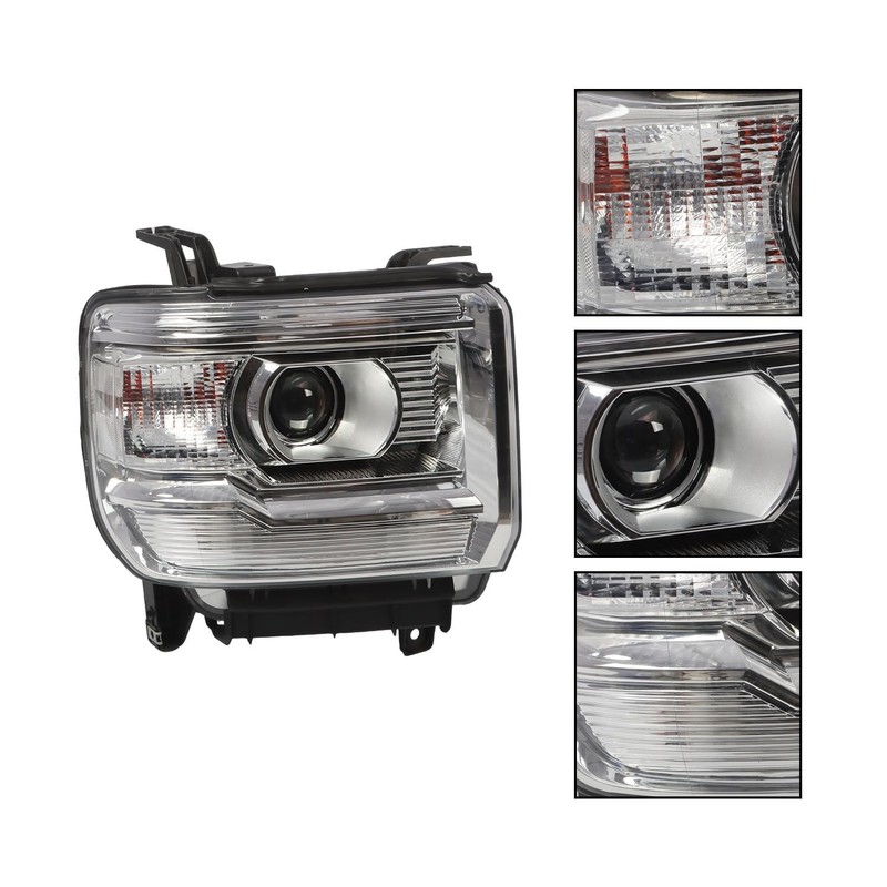 Left+Right Headlights Assembly Compatible with 2014-2019 Sierra 1500 2500HD 3500HD