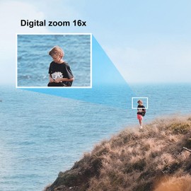 4K Digital Camera for Photography, Video Vlogging Camera 48MP 16X Optical Zoom Compact Camera 2.8 Inch IPS Screen Anti Shake Autofocus Travel Video Camera for Outdoor (Black)