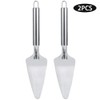 2Pcs Triangular Pizza Cutter, Stainless Steel Multifunctional Spatula for Baking