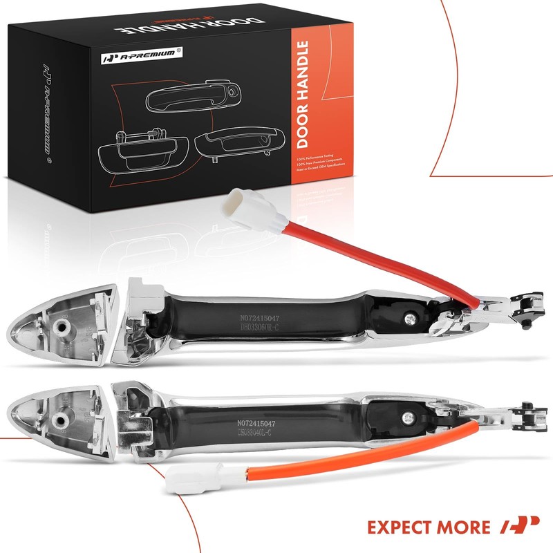 A-Premium Rear Driver and Passenger Side Exterior Door Handle Compatible