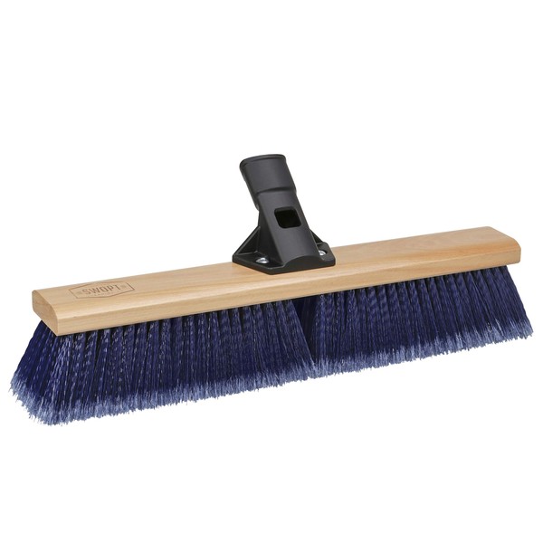 SWOPT 18” Premium Multi-Surface Push Broom Cleaning Head — Indoor and Outdoor Push Broom — Interchangeable with All SWOPT Cleaning Products for More Efficient Cleaning and Storage