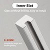 Glass Balustrade Post 37.4" End Post, 304 Stainless Steel Black