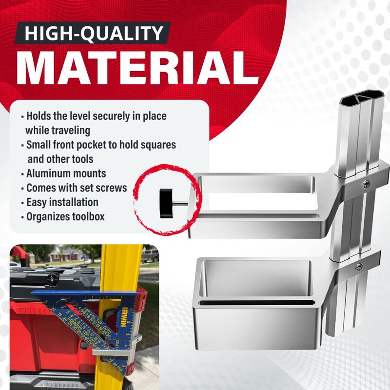 Alpha Engineered Level Mount Holder Compatible with Milwaukee Packout Tool