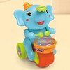Musical Walking Elephant Drummer Toy Blowing Ball Elephant Toys with